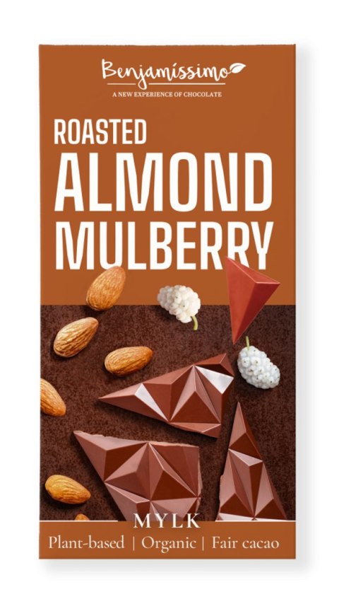CZEKOLADA MIGDAŁY - MORWA BEZGLUTENOWA BIO 60 g - BENJAMISSIMO BENJAMISSIMO (czekolady, migdały, orzeszki)