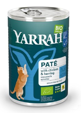 (DLA KOTA) PASZTET Z KURCZAKIEM, ŚLEDZIEM I ALGAMI MORSKIMI BIO 400 g - YARRAH YARRAH (karma dla kotów i psów)