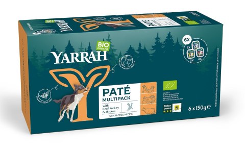(DLA PSA) MULTIPACK PASZTET BIO (6 x 150 g) 900 g - YARRAH YARRAH (karma dla kotów i psów)