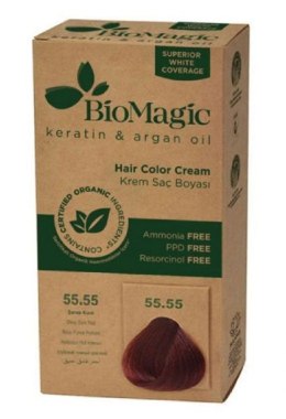 FARBA DO WŁOSÓW GŁĘBOKA CIEMNA CZERWIEŃ (55.55) 250 g - BIOMAGIC BIOMAGIC (farby do włosów)