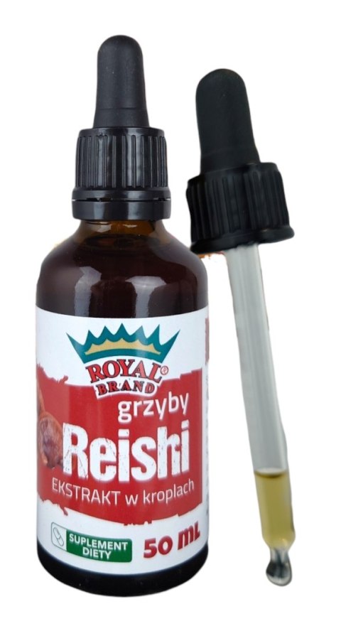 GRZYBY REISHI EKSTRAKT W KROPLACH 50 ml - ROYAL BRAND ROYAL BRAND (aromaty, ekstrakty, herbaty)