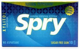 GUMA DO ŻUCIA Z KSYLITOLEM O SMAKU MIĘTY PIEPRZOWEJ BEZGLUTENOWA (10 szt.) 12 g - SPRY SANTINI (ksylitol, gumy do żucia SPRY)