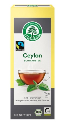 HERBATA CZARNA CEJLOŃSKA FAIR TRADE BIO (20 x 2 g) 40 g - LEBENSBAUM LEBENSBAUM (przyprawy, herbaty, kawy)