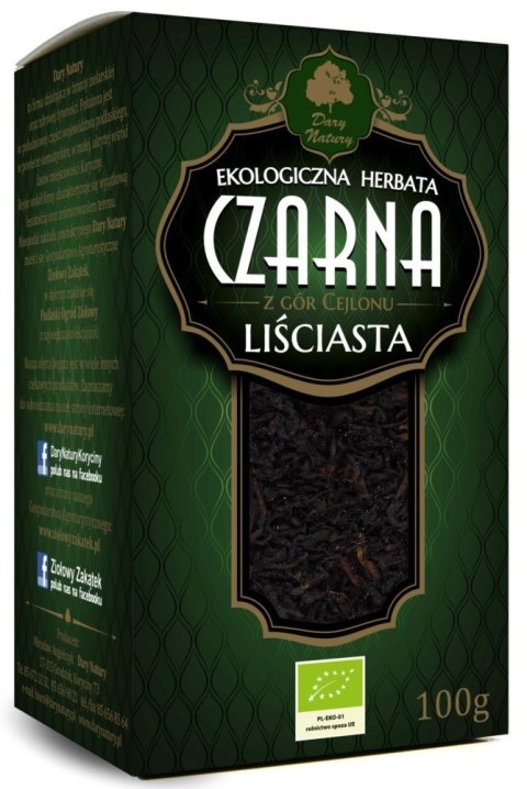 HERBATA CZARNA LIŚCIASTA BIO 100 g - DARY NATURY DARY NATURY - herbatki
