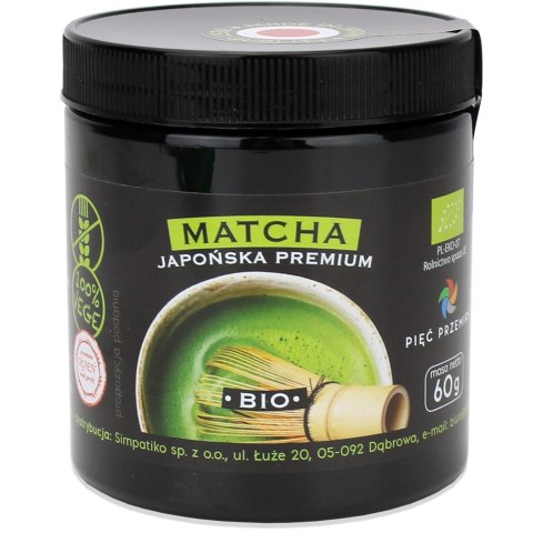 HERBATA ZIELONA MATCHA JAPOŃSKA BEZGLUTENOWA BIO 60 g - PIĘĆ PRZEMIAN PIĘĆ PRZEMIAN (produkty spożywcze)