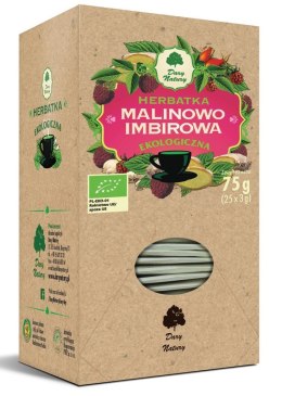 HERBATKA MALINOWO - IMBIROWA BIO (25 x 3 g) 75 g - DARY NATURY DARY NATURY - herbatki