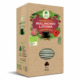HERBATKA MALINOWO - LIPOWA BIO (25 x 2,5 g) 62,5 g - DARY NATURY DARY NATURY - herbatki
