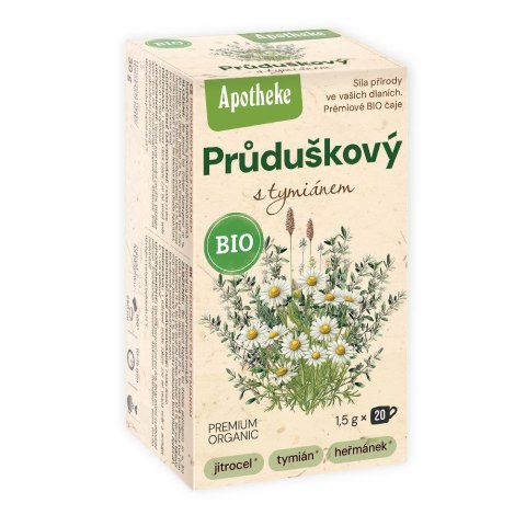 HERBATKA NA OSKRZELA Z TYMIANKIEM BIO (20 x 1,5 g) 30 g - APOTHEKE APOTHEKE (herbatki dla dzieci, dorosłych, błonnik