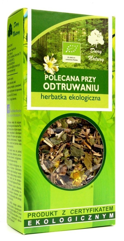 HERBATKA POLECANA PRZY ODTRUWANIU BIO 50 g - DARY NATURY DARY NATURY - herbatki
