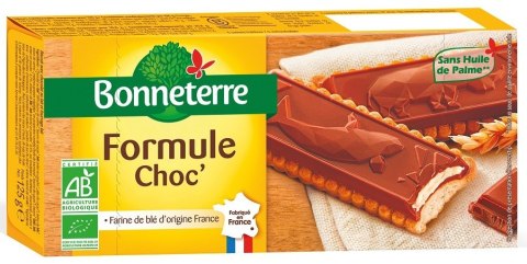 HERBATNIKI Z CZEKOLADĄ Z NADZIENIEM MLECZNYM BIO 125 g - BONNETERRE BONNETERRE (ciastka, herbatniki)