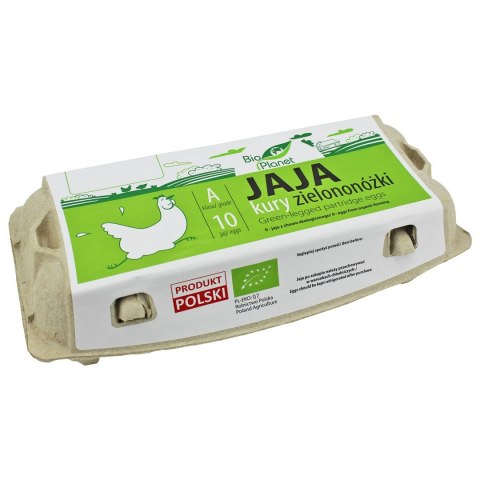 JAJA KURY ZIELONONÓŻKI S BIO (10 szt.) - BIO PLANET JAJA (kurze, przepiórcze)
