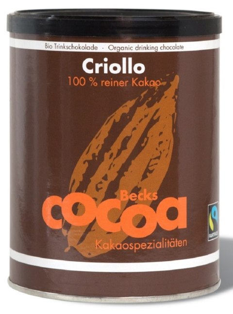 KAKAO CRIOLLO W PROSZKU BEZGLUTENOWE BIO 250 g - BECKS COCOA BECKS COCOA (kakao, czekolady do picia na gorąco)
