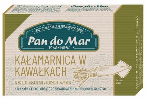 KAŁAMARNICA HUMBOLDTA W BIO OLIWIE Z OLIWEK EXTRA VIRGIN 120 g - PAN DO MAR PAN DO MAR (rybołówstwo zrównoważone)