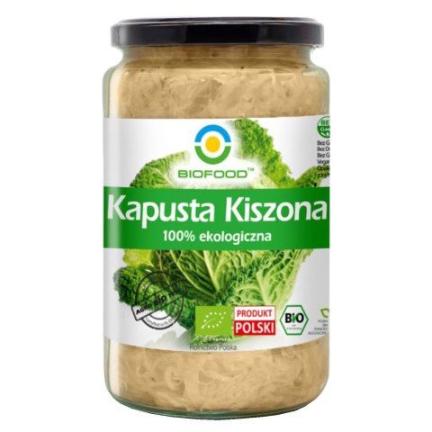 KAPUSTA KISZONA BEZGLUTENOWA BIO 700 g (500 g) - BIO FOOD BIOFOOD (soki, przetwory, octy, olej kokosowy)
