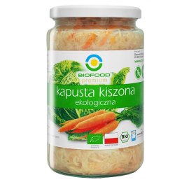 KAPUSTA KISZONA Z MARCHEWKĄ BEZGLUTENOWA BIO 700 g (500 g) - BIOFOOD BIOFOOD (soki, przetwory, octy, olej kokosowy)