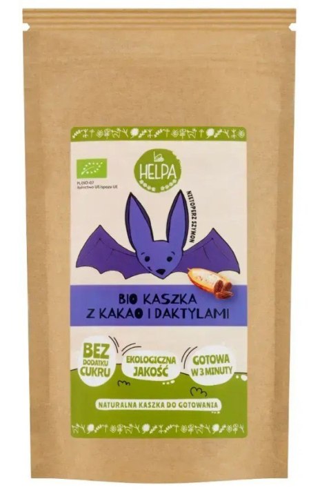 KASZKA ORKISZOWO - OWSIANA Z KAKAO I DAKTYLAMI BEZ DODATKU CUKRÓW BIO 200 g - HELPA HELPA (kaszki)