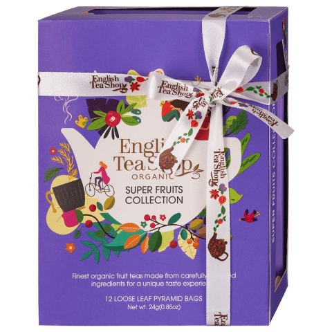 KOLEKCJA HERBATEK OWOCOWYCH BIO PIRAMIDKI (SUPER FRUITS - 6 SMAKÓW) (12 x 2 g) 24 g - ENGLISH TEA SHOP ORGANIC ENGLISH TEA SHOP ORGANIC (herbaty)