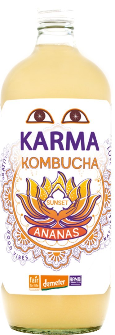 KOMBUCHA Z ANANASEM FAIR FOR LIFE DEMETER BIO 1 L - KARMA KOMBUCHA KARMA KOMBUCHA (kombuche, piwa imbirowe)