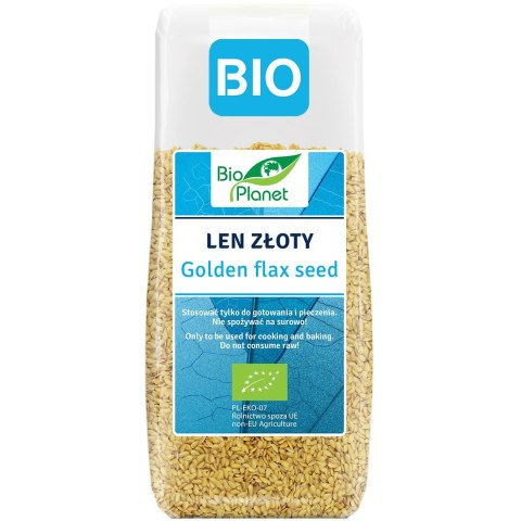 LEN ZŁOTY (SIEMIĘ LNIANE) BIO 200 g - BIO PLANET BIO PLANET - seria NIEBIESKA (ryże, kasze, ziarna)