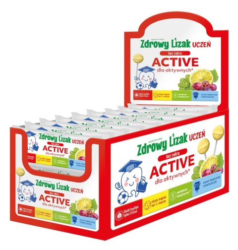 LIZAK O SMAKU WINOGRONO - CYTRYNA DLA AKTYWNYCH BEZ CUKRU BEZGLUTENOWY 6 g - MNIAM MNIAM STARPHARMA (UCZEŃ ACTIVE) MNIAM MNIAM STARPHARMA (lizaki)