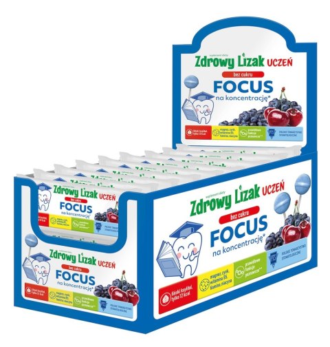 LIZAK O SMAKU WIŚNIA - JAGODA NA KONCENTRACJĘ BEZ CUKRU BEZGLUTENOWY 6 g - MNIAM MNIAM STARPHARMA (UCZEŃ FOCUS) MNIAM MNIAM STARPHARMA (lizaki)