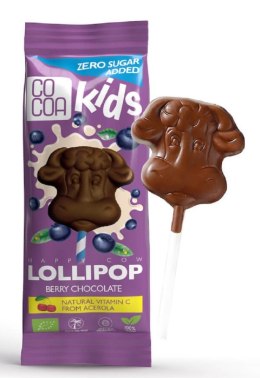 LIZAK Z CZEKOLADY JAGODOWEJ Z WITAMINĄ C Z ACEROLI BEZ DODATKU CUKRÓW BIO 15 g - COCOA COCOA (czekolady i bakalie w surowej czekoladzie)