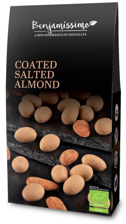 MIGDAŁY W POLEWIE SŁONY KARMEL BEZGLUTENOWE BIO 60 g - BENJAMISSIMO BENJAMISSIMO (czekolady, migdały, orzeszki)