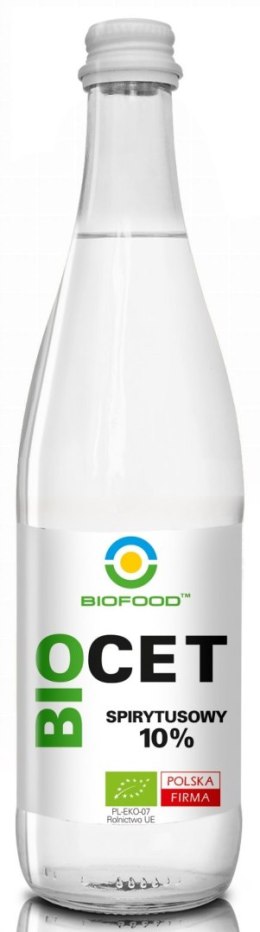 OCET SPIRYTUSOWY 10 % BEZGLUTENOWY BIO 500 ml - BIOFOOD BIOFOOD (soki, przetwory, octy, olej kokosowy)