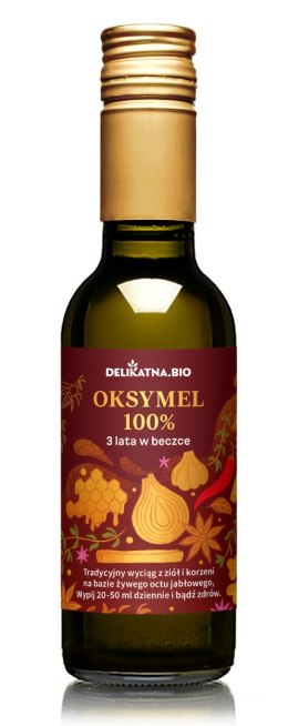 OKSYMEL 100 % 3 LATA W BECZCE BIO 250 ml - DELIKATNA DELIKATNA (kombucha, kimchi, zakwas)
