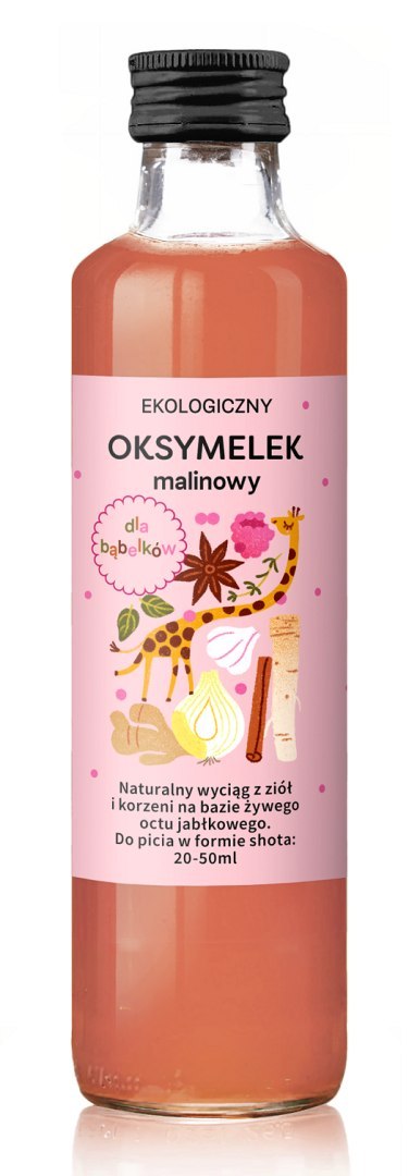 OKSYMELEK MALINOWY DLA BĄBELKÓW BIO 250 ml - DELIKATNA DELIKATNA (kombucha, kimchi, zakwas)