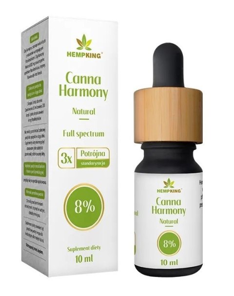 OLEJ KONOPNY 8 % (800 mg FITOSKŁADNIKÓW) 10 ml - HEMPKING HEMPKING (suplementy diety, kosmetyki)