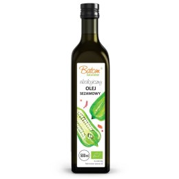 OLEJ SEZAMOWY TŁOCZONY NA ZIMNO BIO 500 ml - BATOM BATOM (oleje, soki, sole kąpielowe)