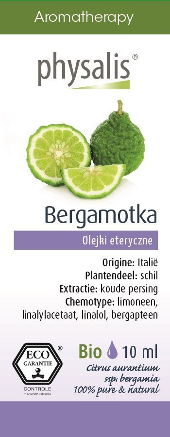OLEJEK ETERYCZNY BERGAMOTKA ECO 10 ml - PHYSALIS PHYSALIS (olejki eteryczne, suplementy)