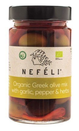 OLIWKI MIX BEZ PESTEK W ZALEWIE BIO 295 g (140 g) - NEFELI NEFELI (greckie oliwki i oliwy)