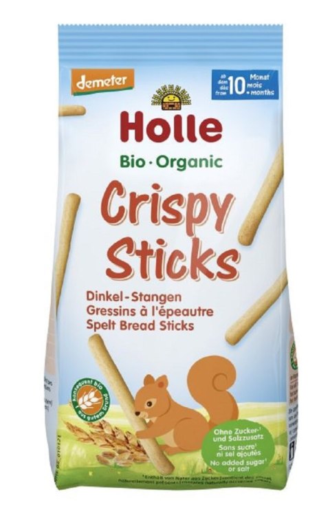 PALUSZKI CHLEBOWE ORKISZOWE OD 10 MIESIĄCA DEMETER BIO 80 g - HOLLE HOLLE (żywność dla niemowląt)