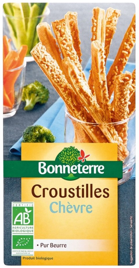 PALUSZKI Z CIASTA FRANCUSKIEGO Z MASŁEM I SEREM KOZIM BIO 100 g - BONNETERRE BONNETERRE (ciastka, herbatniki)