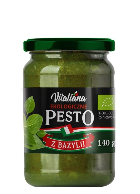 PESTO ZIELONE Z BAZYLII BIO 140 g - VITALIANA VITALIANA (włoskie produkty)