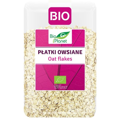 PŁATKI OWSIANE BIO 1 kg - BIO PLANET BIO PLANET - seria RÓŻOWA (płatki, otręby, musli)