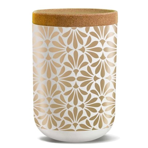 POJEMNIK Z KORKOWĄ POKRYWKĄ ZŁOTE WZORY 1000 ml - CHIC-MIC CHIC-MIC (akcesoria kuchenne)