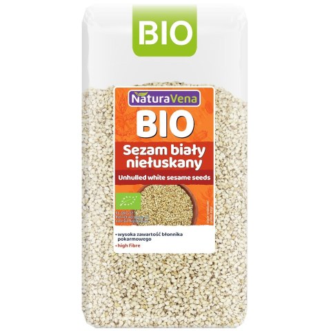 SEZAM BIAŁY NIEŁUSKANY BIO 250 g - NATURAVENA NATURAVENA