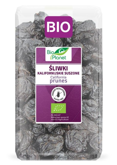 ŚLIWKI KALIFORNIJSKIE SUSZONE BEZGLUTENOWE BIO 1 kg - BIO PLANET BIO PLANET - seria FIOLETOWA (owoce suszone)
