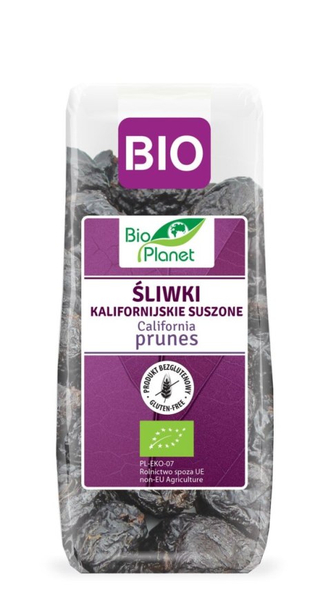ŚLIWKI KALIFORNIJSKIE SUSZONE BEZGLUTENOWE BIO 200 g - BIO PLANET BIO PLANET - seria FIOLETOWA (owoce suszone)
