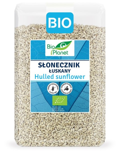 SŁONECZNIK ŁUSKANY BEZGLUTENOWY BIO 1,5 kg - BIO PLANET BIO PLANET - seria NIEBIESKA (ryże, kasze, ziarna)