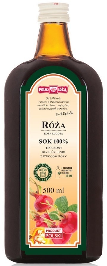 SOK Z RÓŻY NFC 500 ml - POLSKA RÓŻA POLSKA RÓŻA (soki owocowe, syropy, shoty)