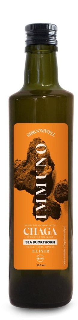 SUPLEMENT DIETY NA ODPORNOŚĆ Z CHAGĄ I ROKITNIKIEM W PŁYNIE 250 ml - SHROOMWELL SHROOMWELL (shoty)