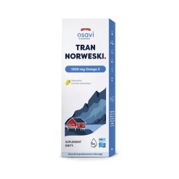 TRAN NORWESKI OMEGA-3 (1000 mg) O SMAKU CYTRYNOWYM 500 ml - OSAVI OSAVI (suplementy)