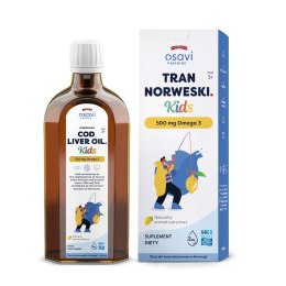 TRAN NORWESKI OMEGA-3 (500 mg) DLA DZIECI OD 3 ROKU O SMAKU CYTRYNOWYM 250 ml - OSAVI OSAVI (suplementy)