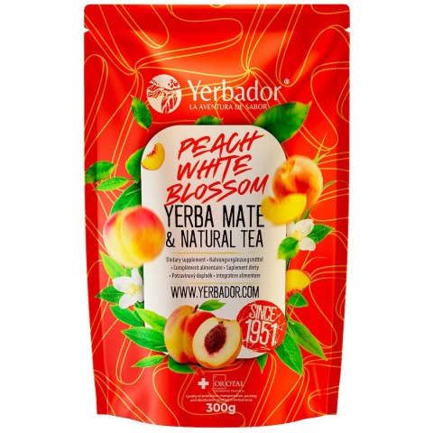 YERBA MATE PEACH WHITE BLOSSOM 300 g - YERBADOR YERBADOR (yerba mate)