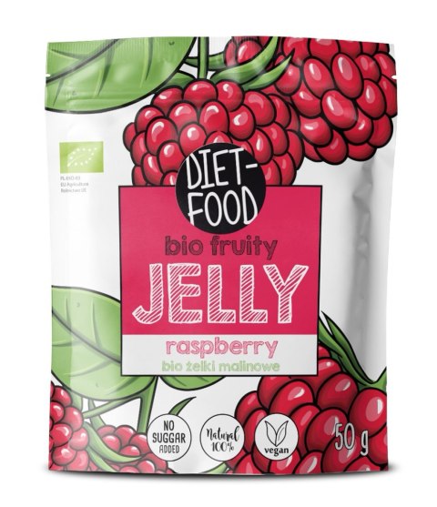 ŻELKI MALINOWE BEZ ŻELATYNY BIO 50 g - DIET-FOOD DIET-FOOD