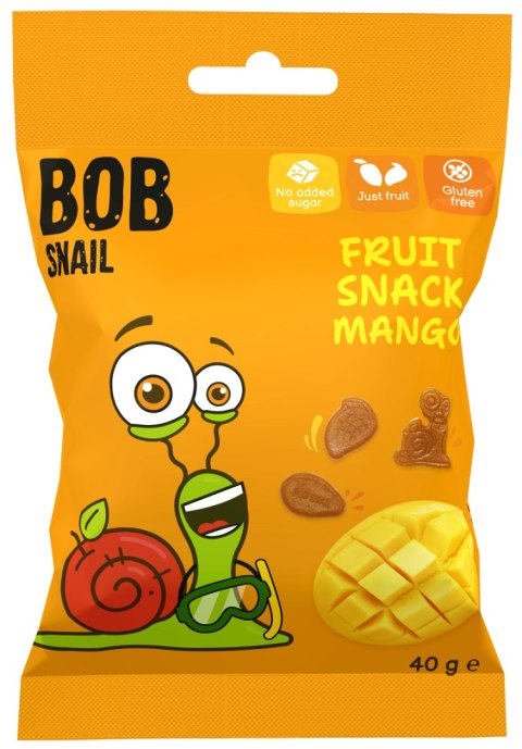 ŻELKI MANGO BEZ ŻELATYNY BEZGLUTENOWE 40 g - BOB SNAIL BOB SNAIL (przekąski owocowe)